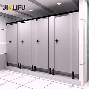 Factory direct sales 12 mm nylon solid color hpl toilet cubicle partition