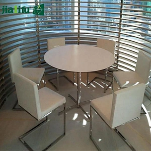 phenolic compct laminate table top/church office desk to round table