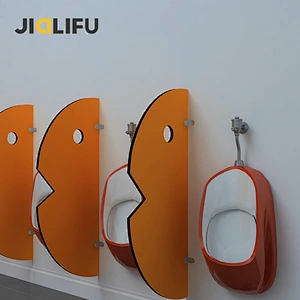 Lovely design durable material of urinal divider for children school