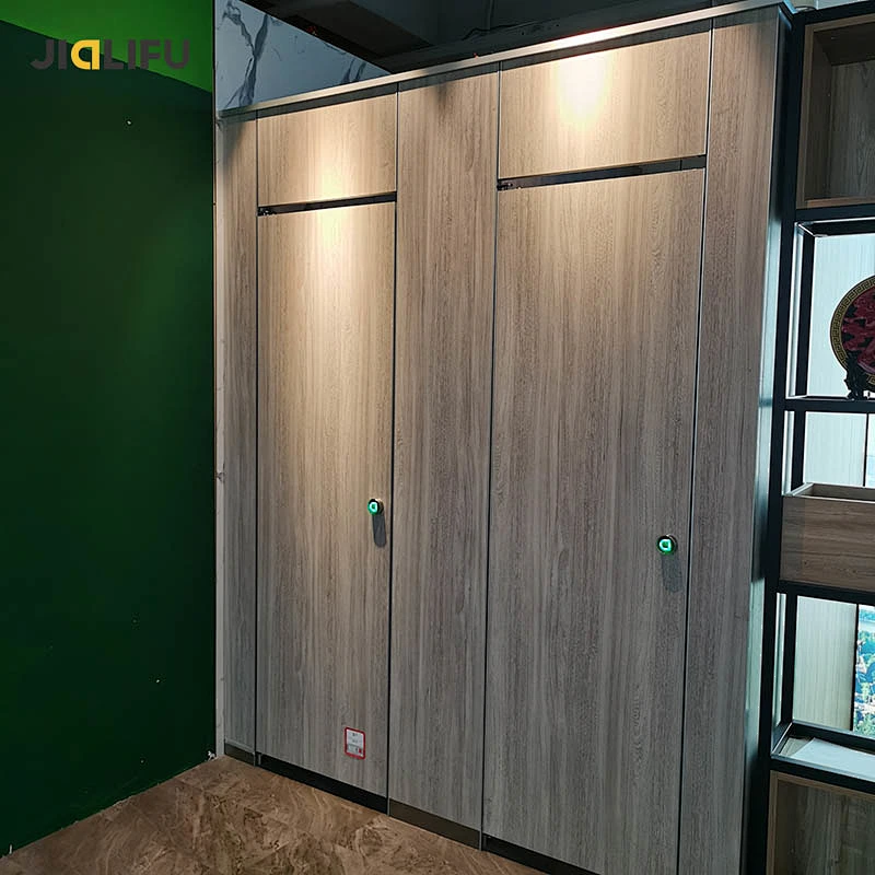 Wooden phenolic board led light toilet cubicles