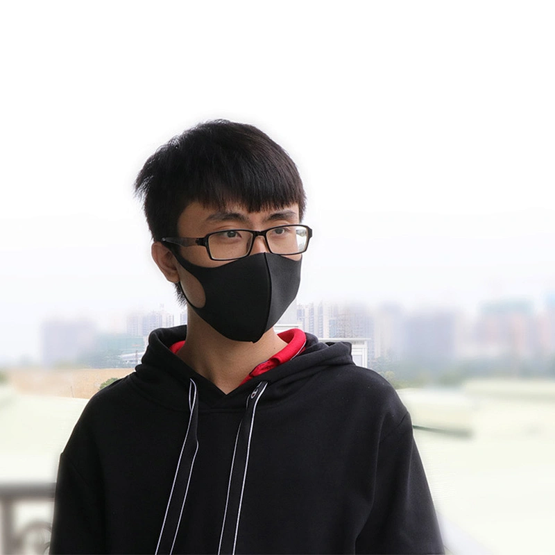 Custom korean fashion dust face mask black sponge pita mask Anti Dust Fog anti air pollution mouth and nose mask