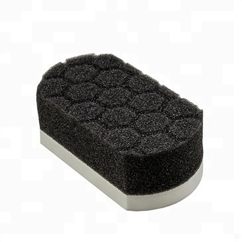 China Car Care Accessories Easy Grip Blue and Black Ultra Soft Hex-Logic Wax Tire Cleaning Dressing Applicator Pad
