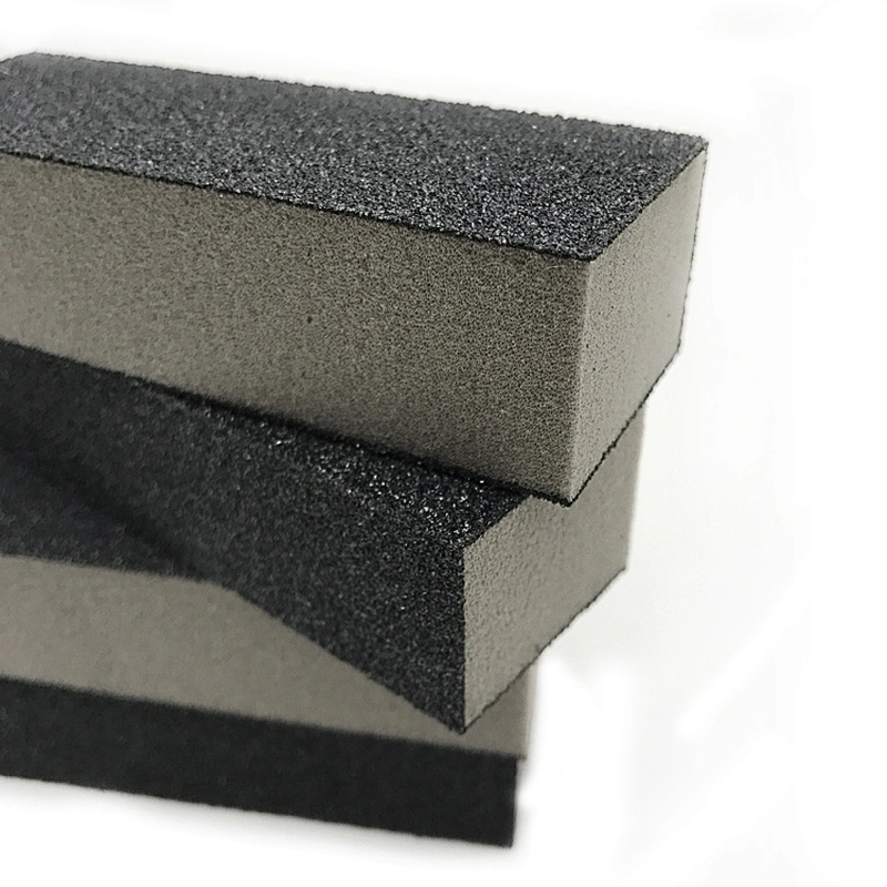 Abrasive Tools Gray Color Three-Sided Mini Hand Polishing Buffing Foam Sanding Blocks