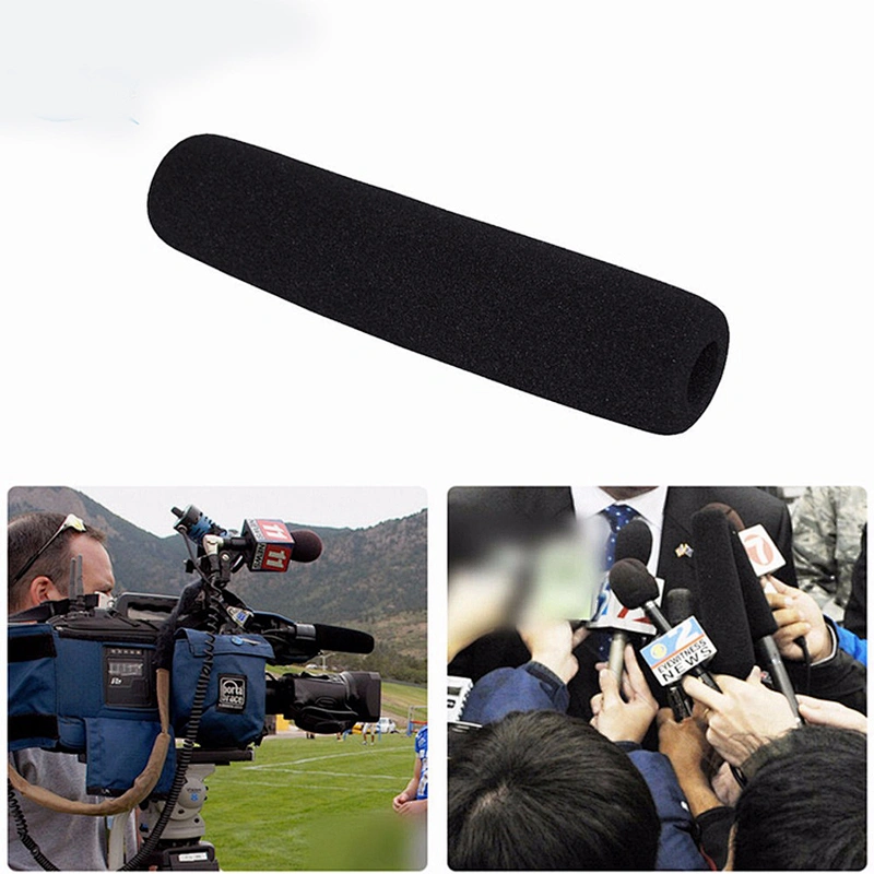 21cm Interview Microphones  Covers High Density Thicken print logo mic foam cover custom sponge microphone foam windscreen
