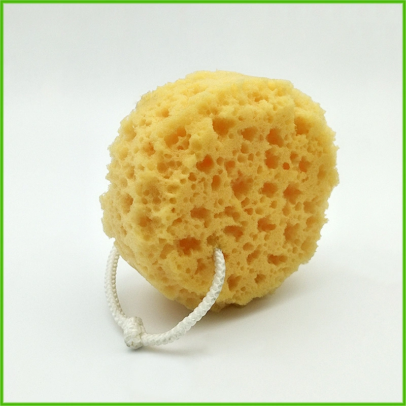 wholesale custom child foam coral bath sponge yellow baby bath sponge Seaweed Bath Sponge for kids