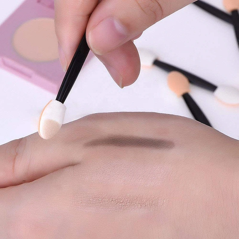 China Supplier Beauty and Personal Care Cosmetic Tools Disposable Double Side Sponge Tip Eyeshadow Applicator Makeup Brushes Set
