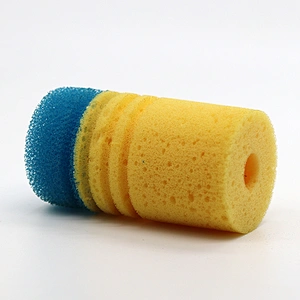 Yellow Bottle Cup Mug Cleaning Brush Sponge