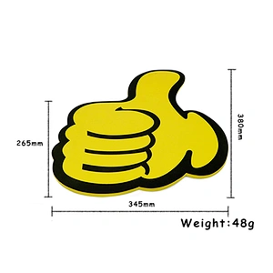 Funny Cute Party supplies sports fans eva foam hand cheering mitt custom logo print big cheering foam finger hand with thumb