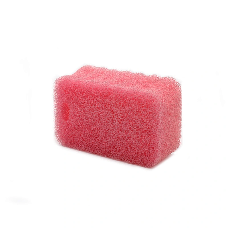 Pink kitchen cleaning scrubber block thick handle dish scrub pads non abrasive heavy duty sponge scouring pad