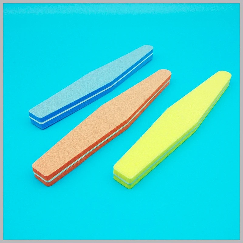 High quality foam Emery Board Pedicure File Diamond Zebra reusable finger abrasive Nail File