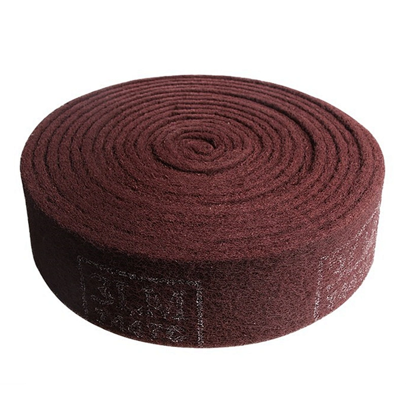 Industrial scrub pad sheets raw material aluminum oxide nylon non woven industrial polishing sponge scouring pad rolls