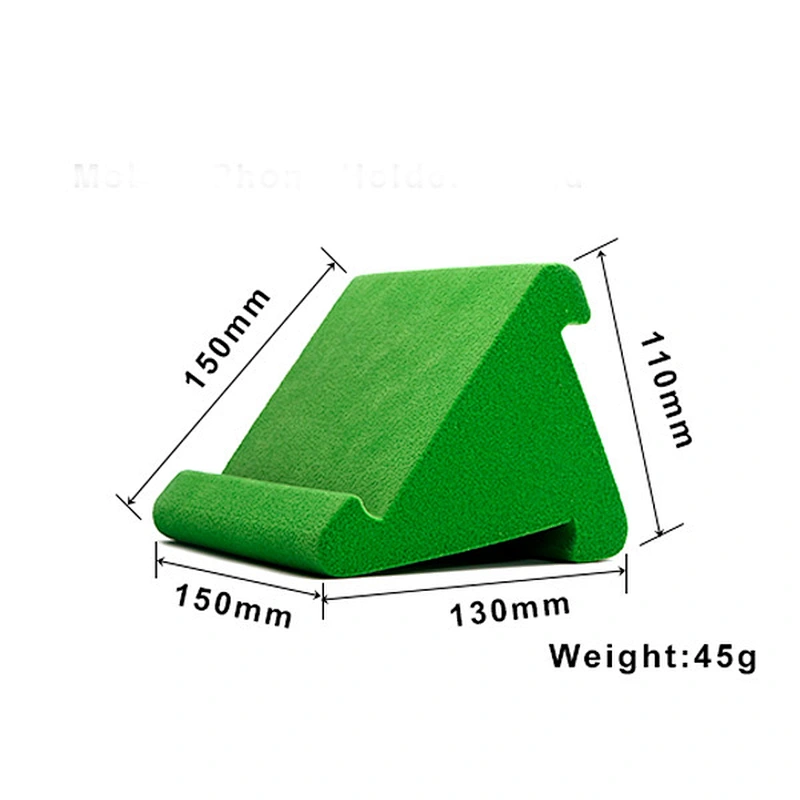 Triangle Flocked mobile phone Pillow Holder Stand Orange Stylish sponge Wedge Pillow Angled Cushion for PC Tablet mobile phone