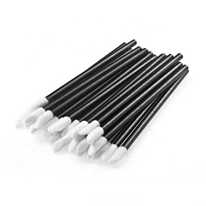 China Supplies Beauty Care Cosmetic Tools Disposable Flocked Sponge Top Lip Gloss Brush Lip Makeup Applicators
