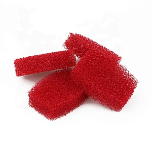 China Manufacturer Kitchen Cleaning Open Cell  PU Reticulated  Loofah Sponge Non-abrasive Sponge Scrubber Scourer