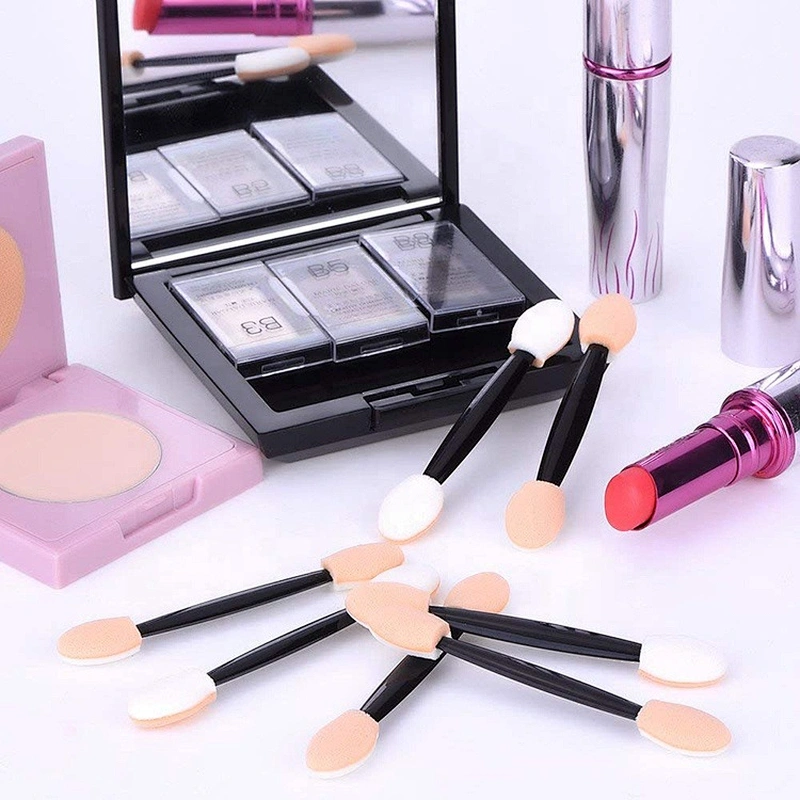 China Supplier Beauty and Personal Care Cosmetic Tools Disposable Double Side Sponge Tip Eyeshadow Applicator Makeup Brushes Set