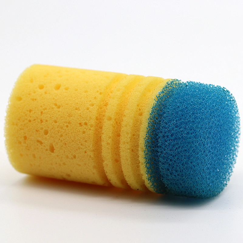 Yellow Bottle Cup Mug Cleaning Brush Sponge