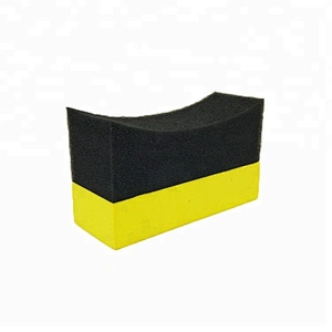 Moon Shape Custom wholesale foam wax pad Car Tire Dressing Foam Applicator tyre waxing sponge pads