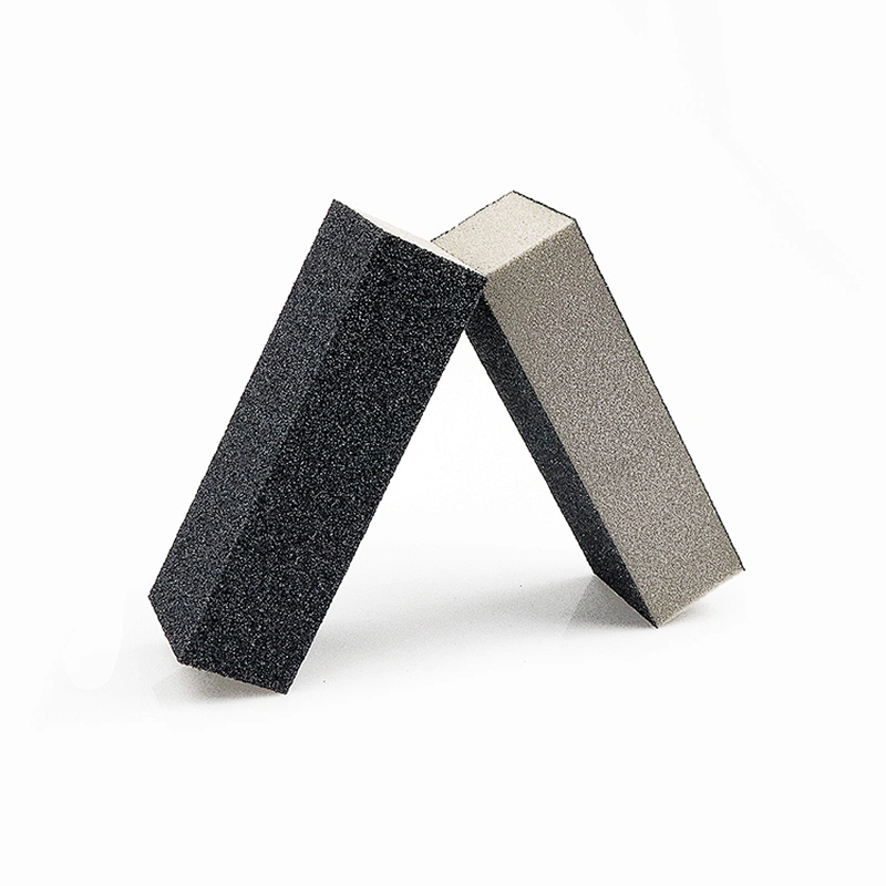 Abrasive Tools Gray Color Three-Sided Mini Hand Polishing Buffing Foam Sanding Blocks
