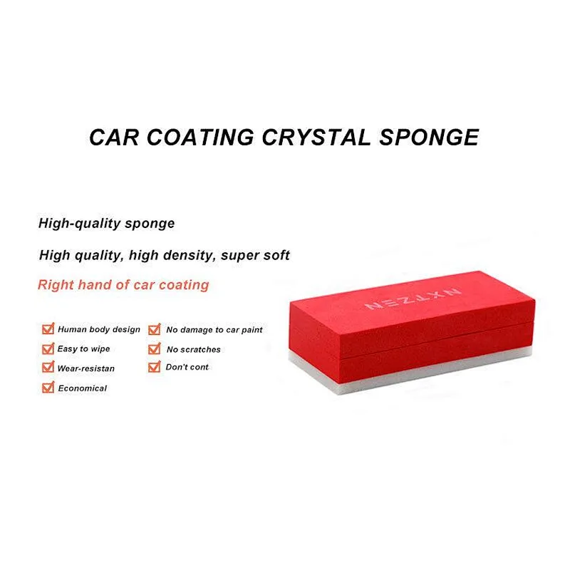 Nano Ceramic Coating Applicator sponge car polish applicator glass coating foam with clamp