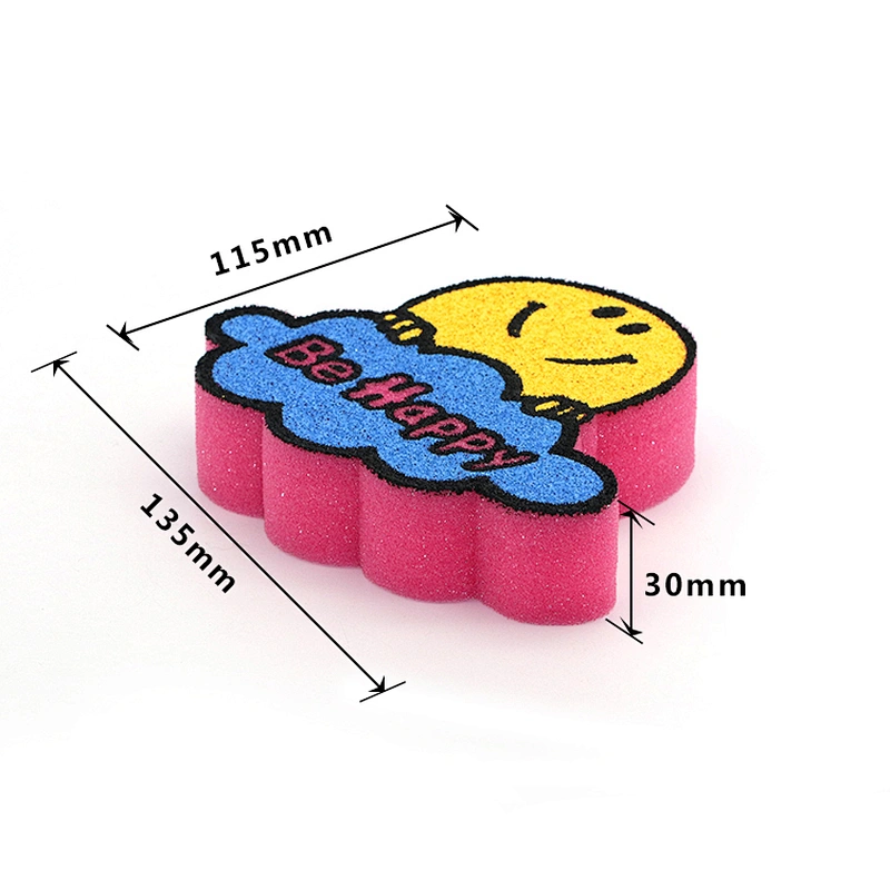 Eco friendly Shaped Printing Sponge wholesale custom child foam coral bath sponge yellow baby bath sponge for kids