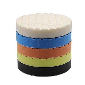 Custom wholesale foam wax pad PU Foam Car Coating Waxing Polishing Sponge Buffing Pads