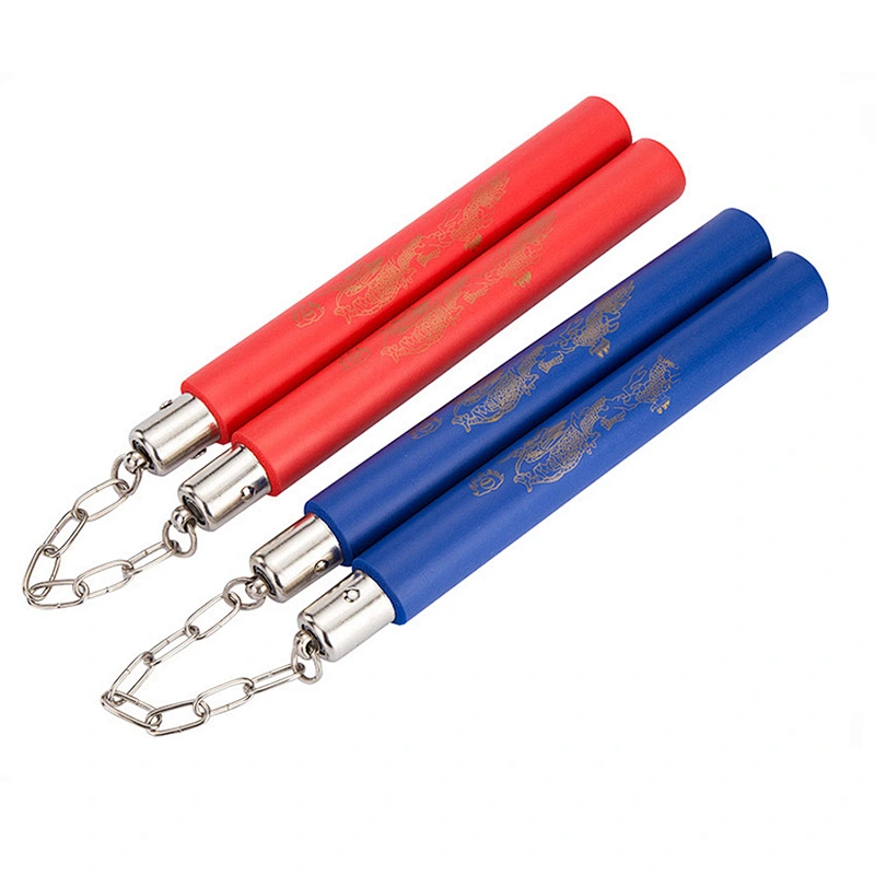Dragon EVA Sponge Nunchakus with Stainless Steel Chain Martial Arts Weapons Kungfu Nunchucks