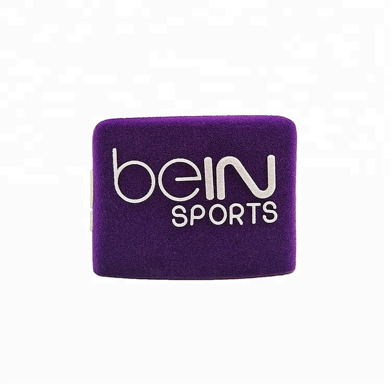 OEM PurpleCustom Broadcast Microphone Windscreen Foam Cover and Mic Flag Kit Set