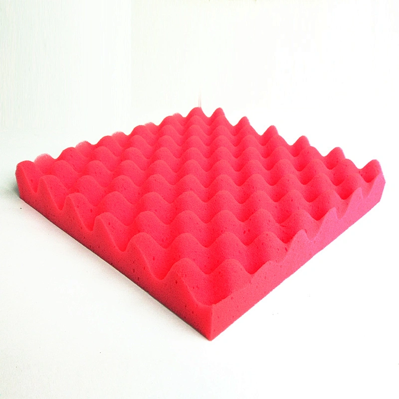 Egg crate wave shaped surface acoustic foam panels
