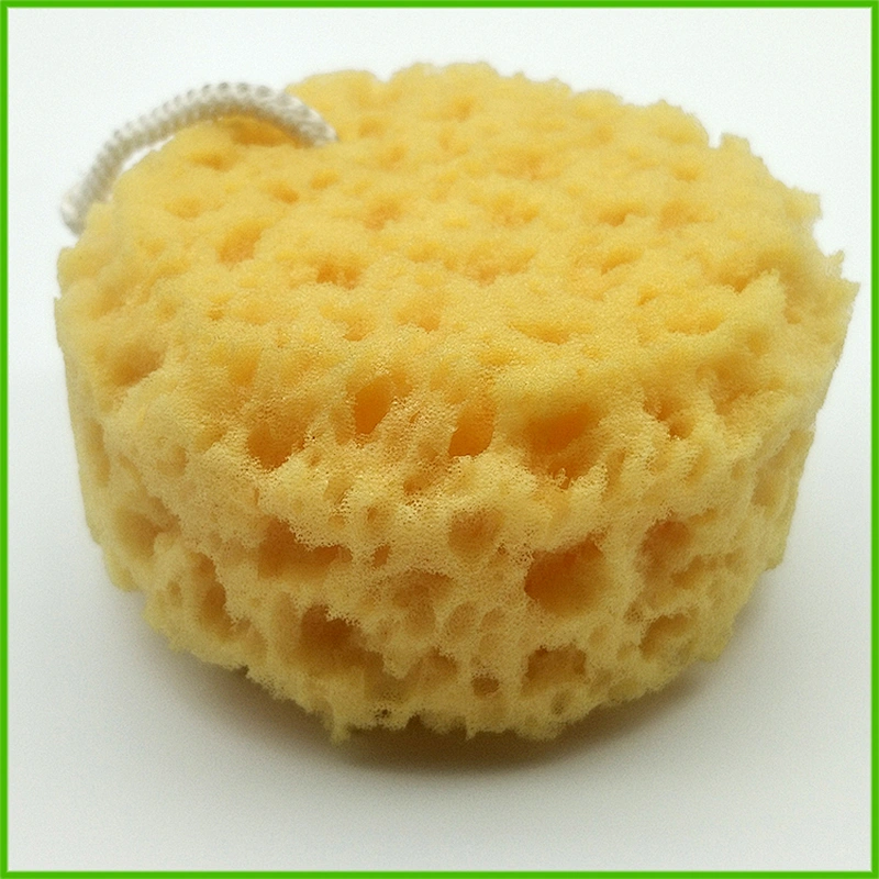 wholesale custom child foam coral bath sponge yellow baby bath sponge Seaweed Bath Sponge for kids
