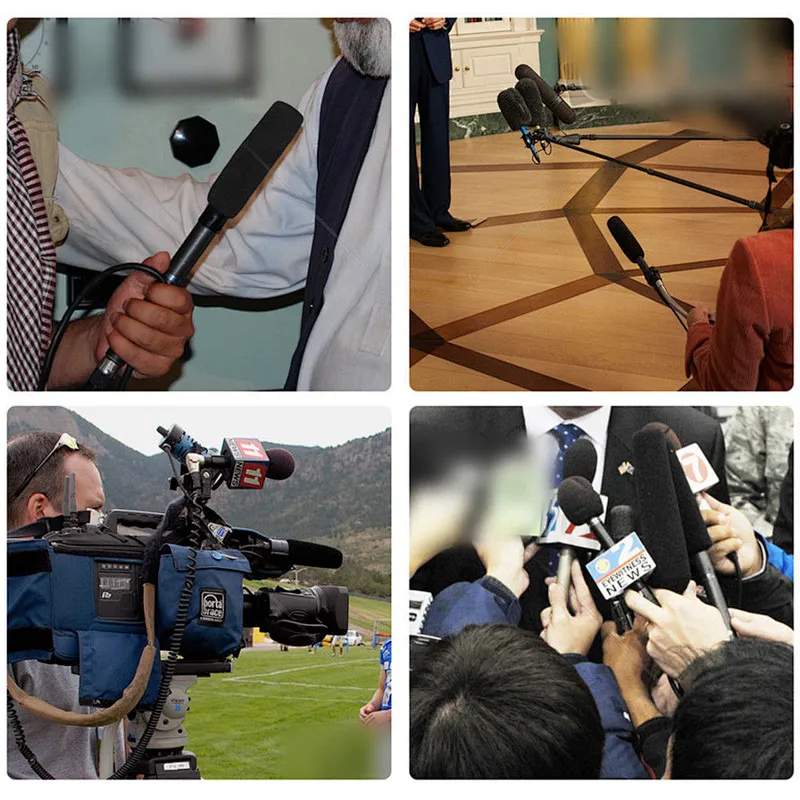 21cm Interview Microphones  Covers High Density Thicken print logo mic foam cover custom sponge microphone foam windscreen