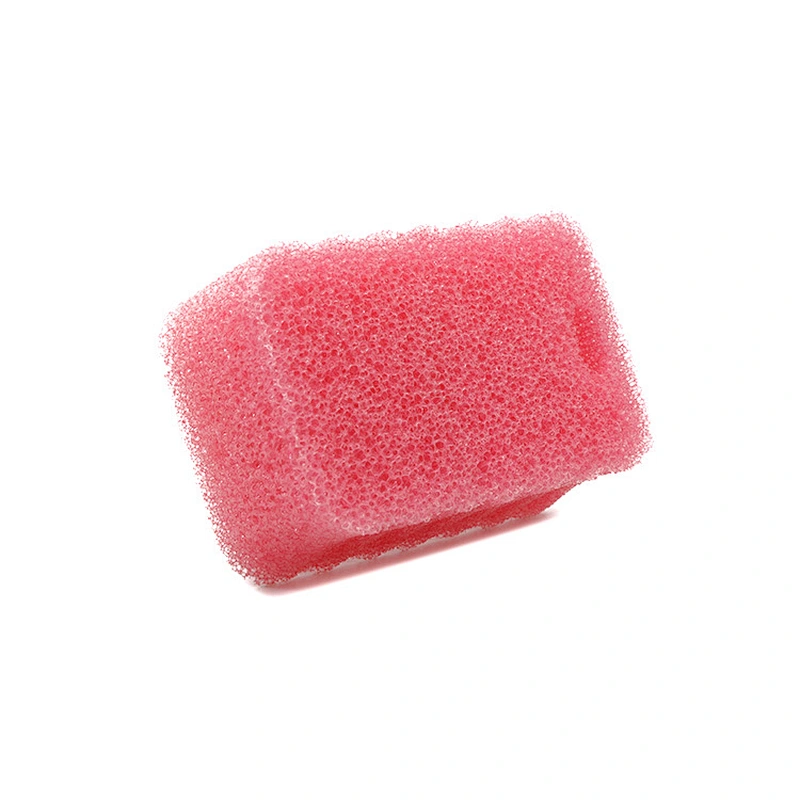 Pink kitchen cleaning scrubber block thick handle dish scrub pads non abrasive heavy duty sponge scouring pad
