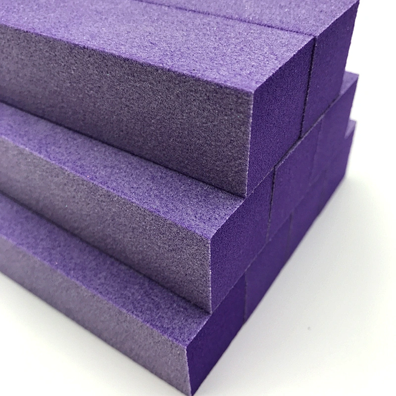 Purple Nail Polishing Buffer Shiner Sanding Block Eva Nail File Sponge nail buffer