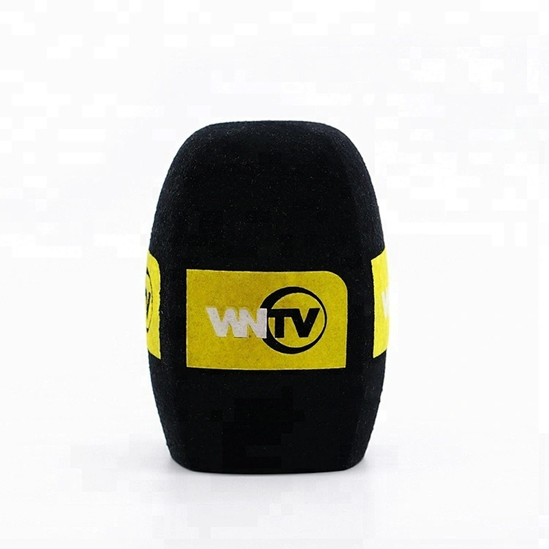 Custom Print LogoTV Broadcast Mic Microphones Flocking Sponge Foam Dust Cover