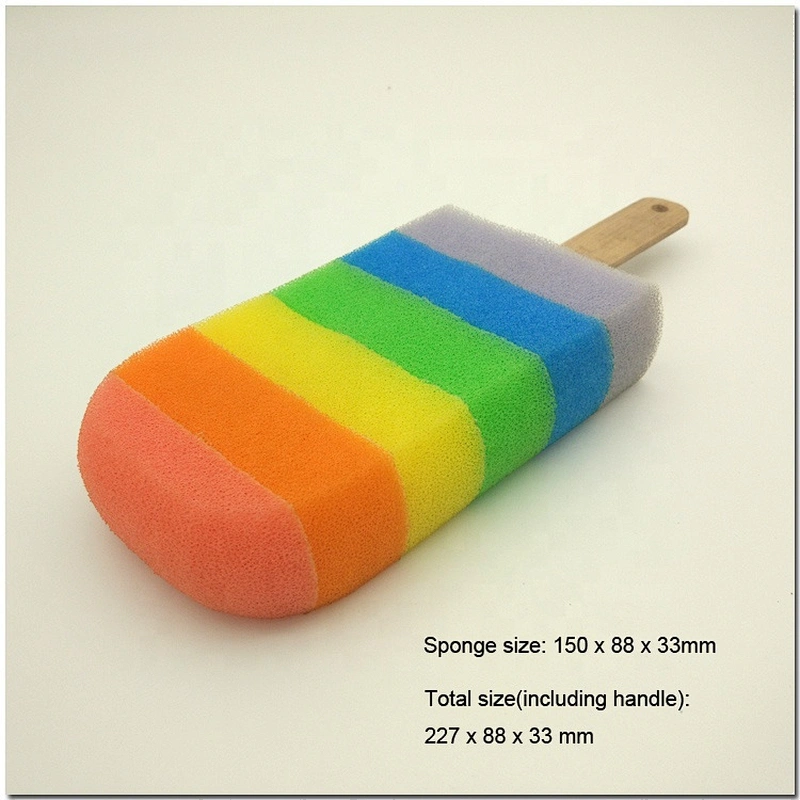 China Supplier Colorful Ice-lolly Shape  Foam Sponge Glass Tumbler Bottle Cup Brush