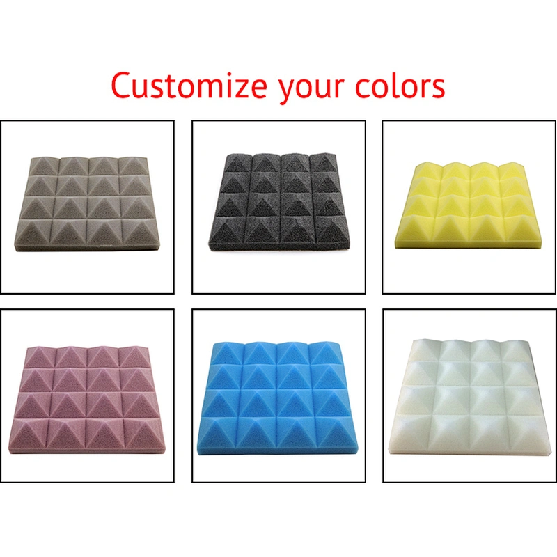 wholesale fire retardant soundproofing tiles high density music recording studio foam pyramid soundproof acoustic foam panels