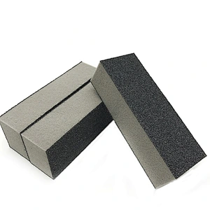 Abrasive Tools Gray Color Three-Sided Mini Hand Polishing Buffing Foam Sanding Blocks