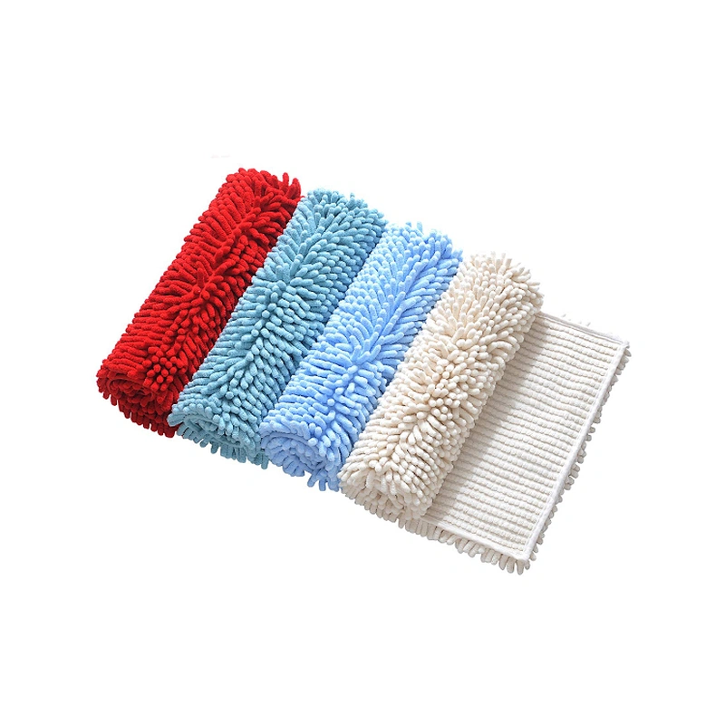Brand-new microfiber chenille bath mat for non-slip and water absorption for tub