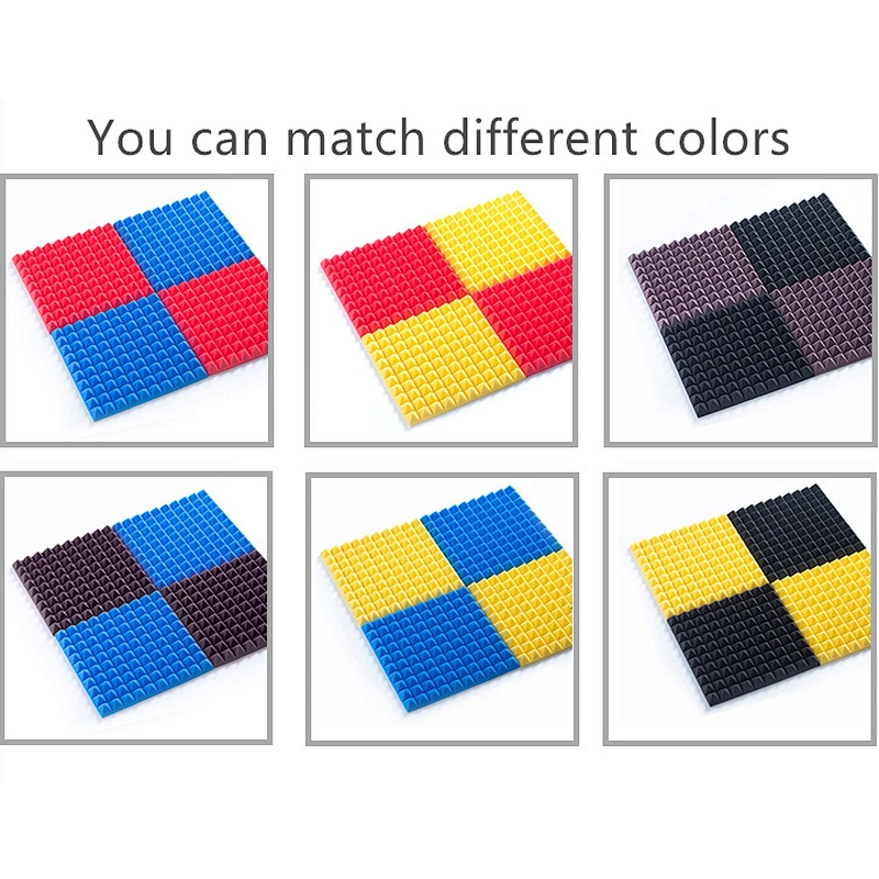 Blue color Acoustic Pyramid Foam Panels 4x8 Sound Insulation acoustic panel colored acoustic foam