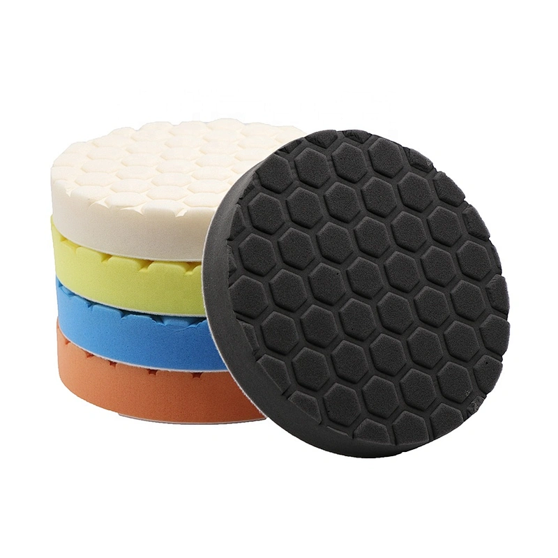 Custom wholesale foam wax pad PU Foam Car Coating Waxing Polishing Sponge Buffing Pads