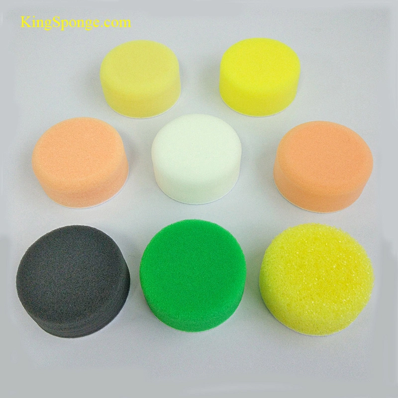 China Car Care Products Polyurethane Foam Sponge Coating Waxing Buffing and Polishing Wax Applicator Pads