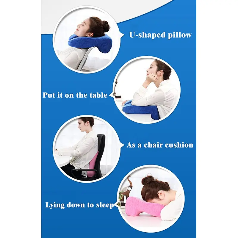Custom ergonomic comfort kids neck support headrest rest pillow memory foam soft u shape airplane travel neck pillow