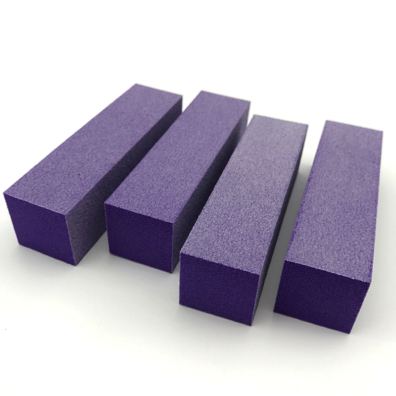 Purple Nail Polishing Buffer Shiner Sanding Block Eva Nail File Sponge nail buffer