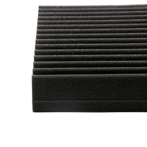 Egg crate wave shaped surface acoustic foam panels