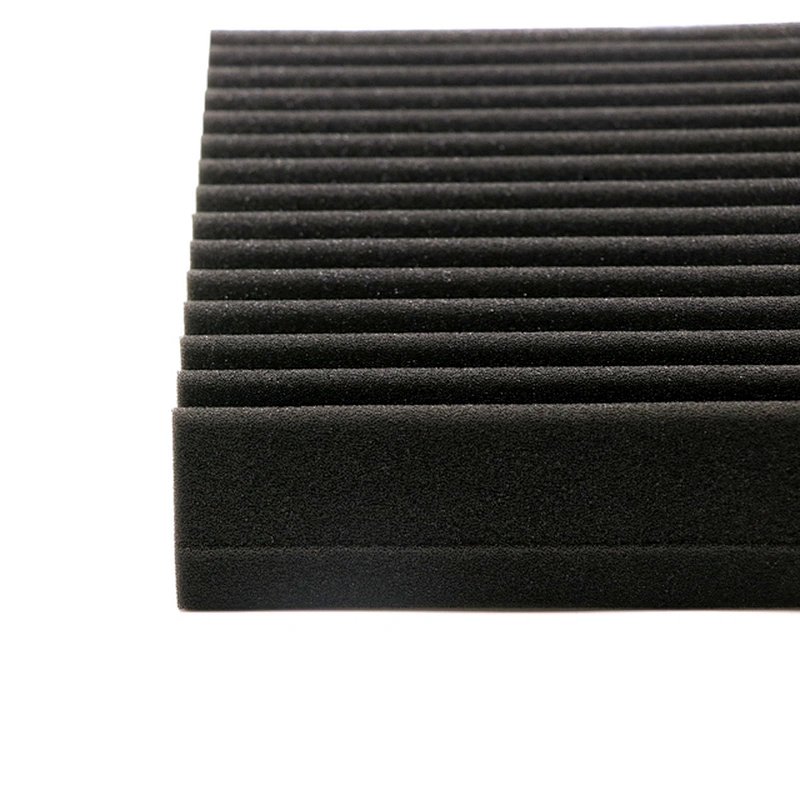 Egg crate wave shaped surface acoustic foam panels