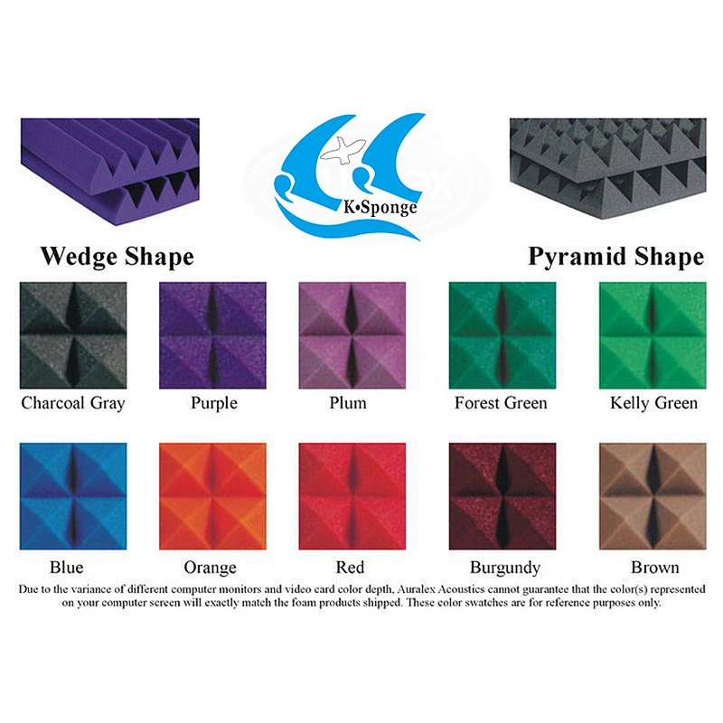 Green decorative Acoustic Wedge Soundproofing Studio Foam soundproof acoustic foam