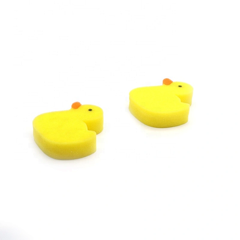 China Manufacturer Sells Eco-friendly Harmless Duck Shape Baby Bath Sponge Foam Soft Toy