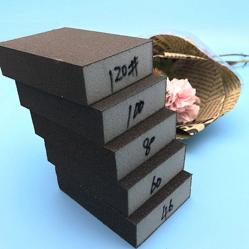 Aluminum Oxide Abrasive Sand Sponge Wood Polishing Abrasive Sponge Hand Grinding Block