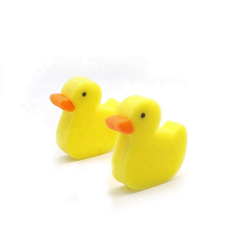 China Manufacturer Sells Eco-friendly Harmless Duck Shape Baby Bath Sponge Foam Soft Toy