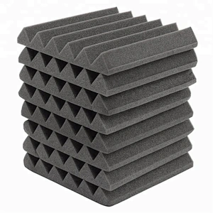 Black Wedge Soundproof Acoustic Sponge Foam Panel