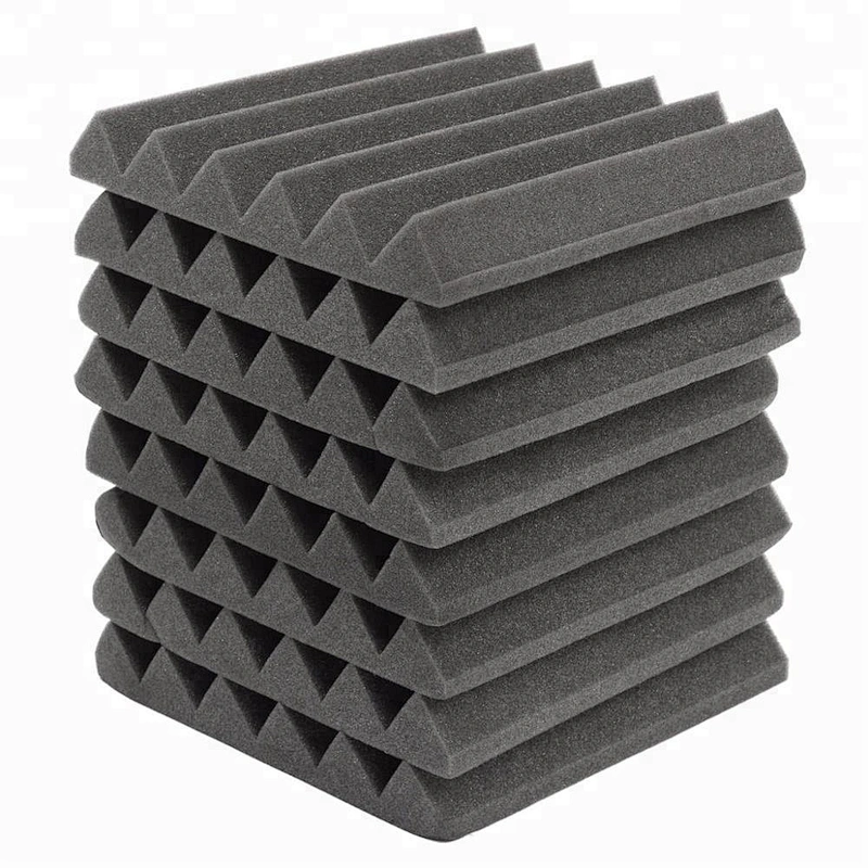 Black Wedge Soundproof Acoustic Sponge Foam Panel